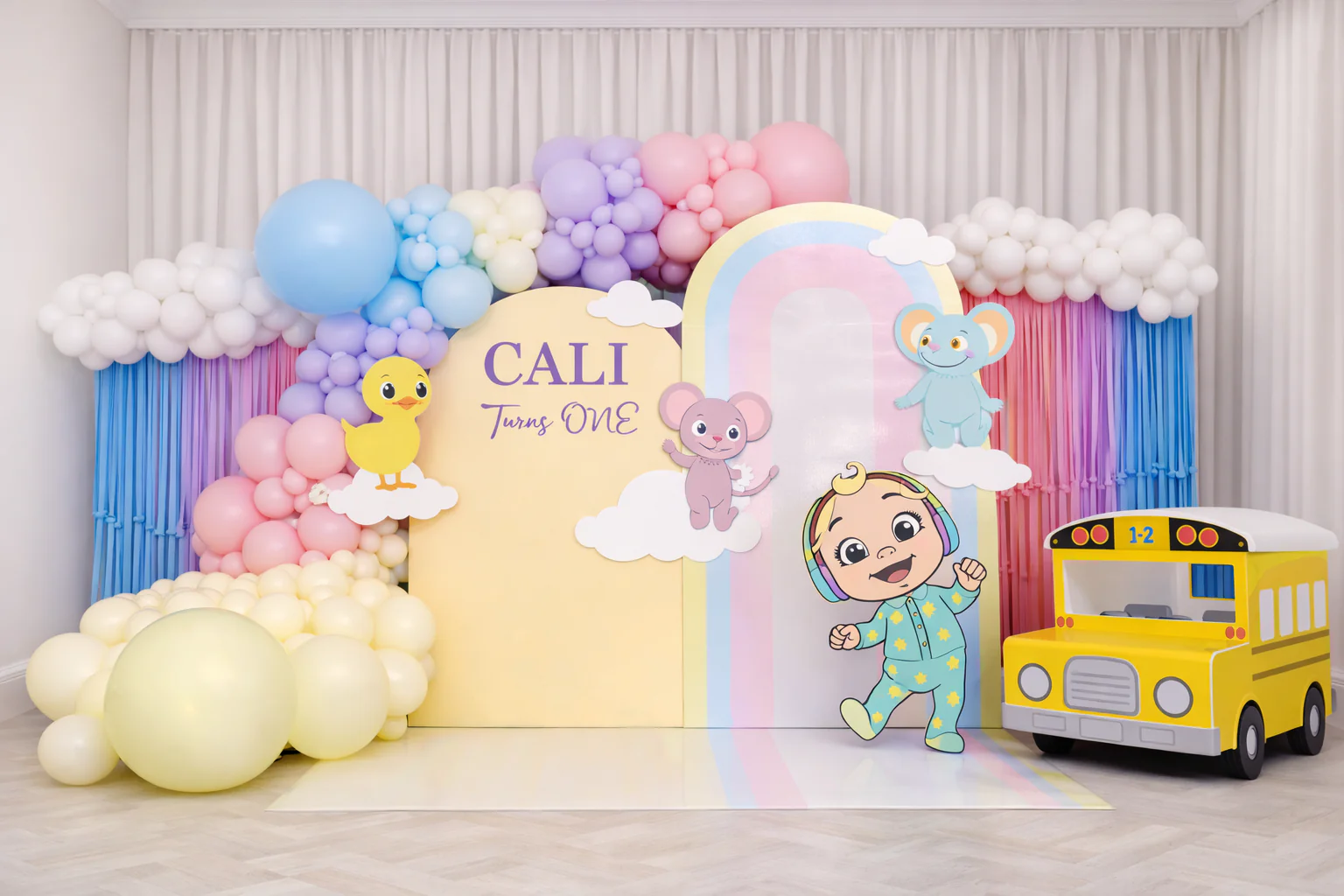 Custom party setups for birthdays, showers and celebrations.
